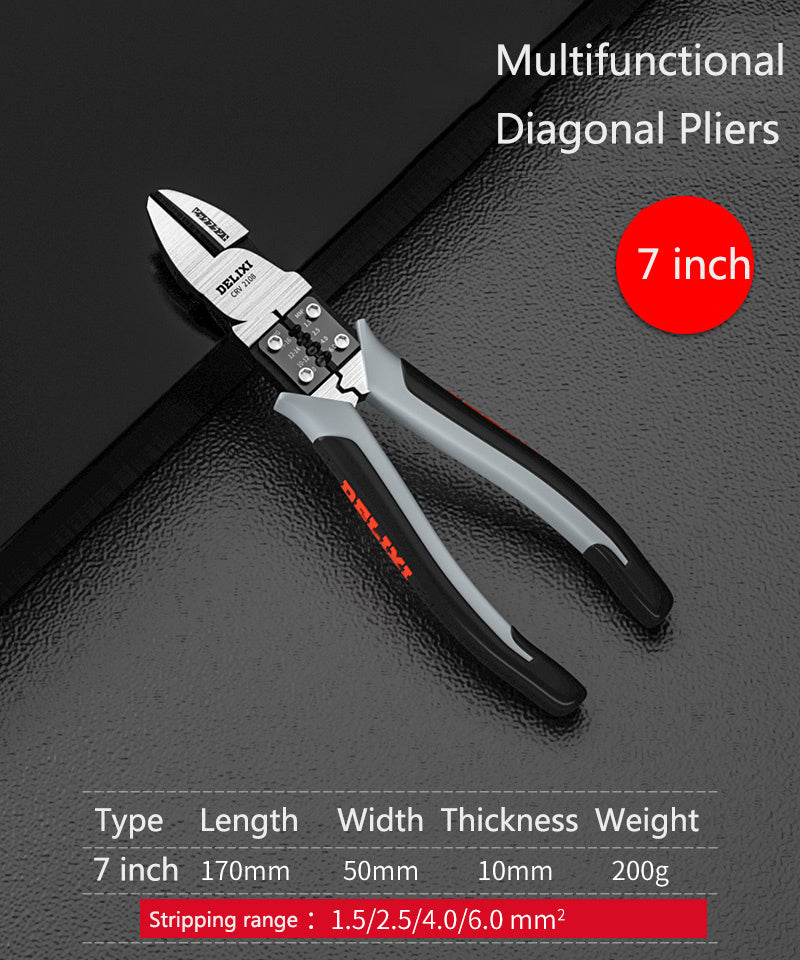 Multifunctional Wire Pliers Vise Needle Nose Pliers Oblique Nose Pliers