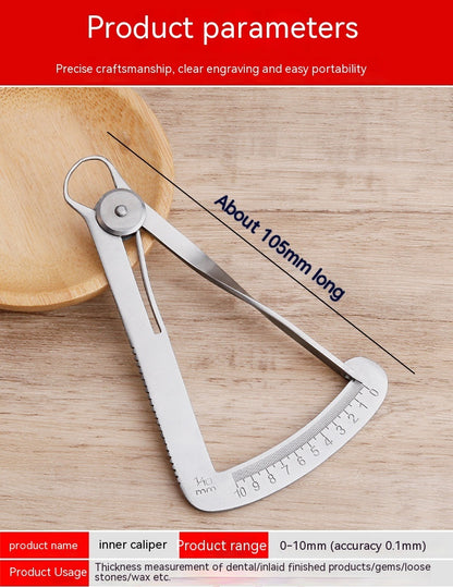 Stainless Steel Inner Crown Caliper Inner Diameter Thickness Ruler