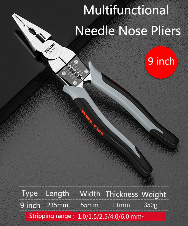 Multifunctional Wire Pliers Vise Needle Nose Pliers Oblique Nose Pliers